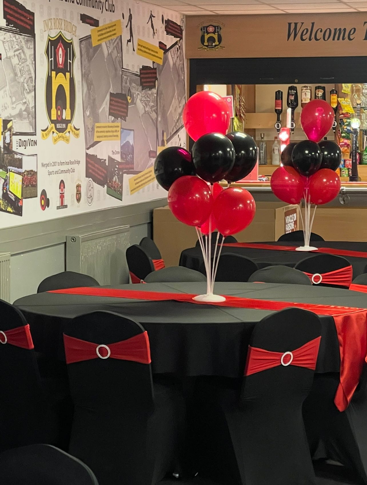 Function room setup at The Clubhouse