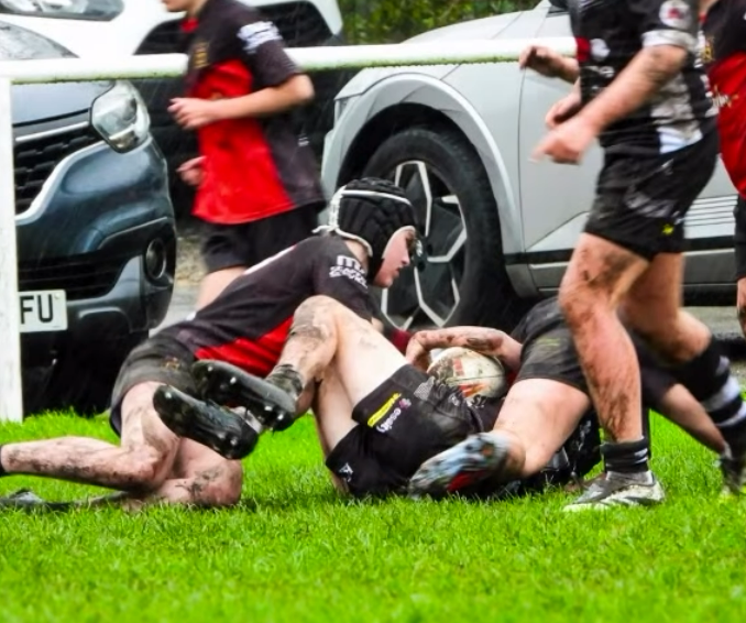 Junior rugby training