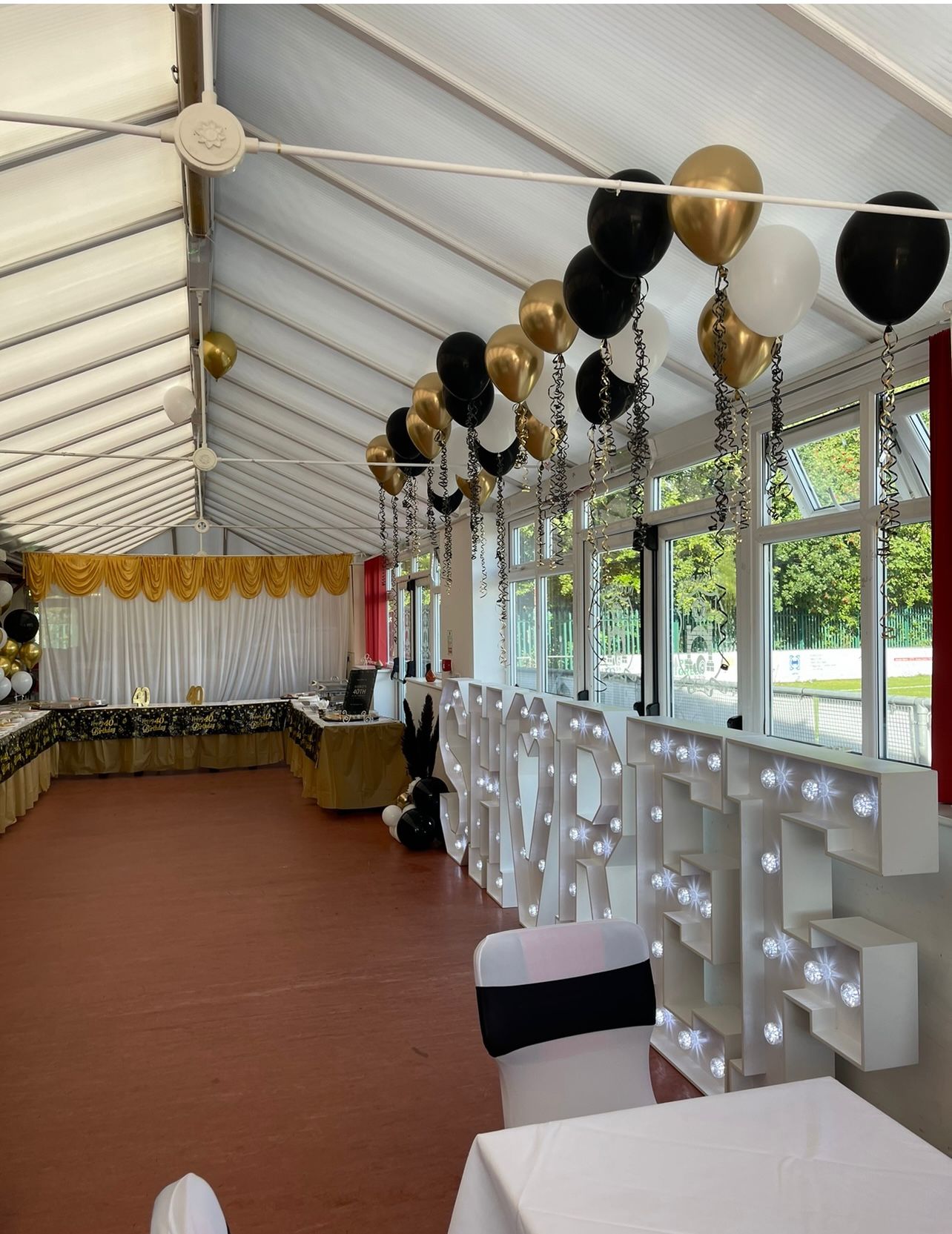 Party setup in The Conservatory